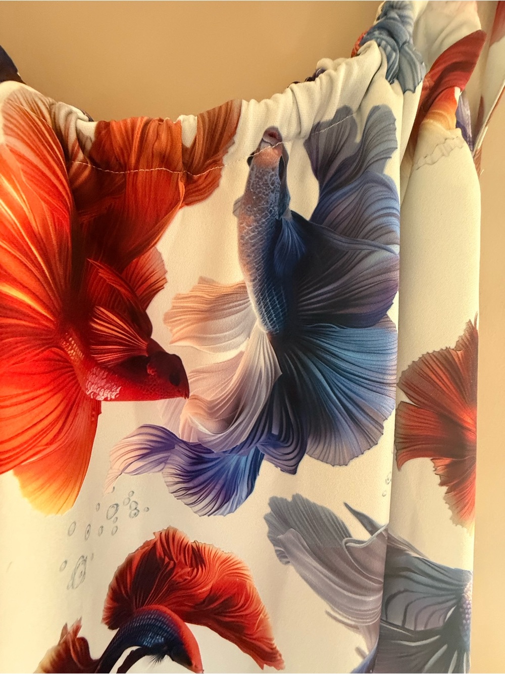 Julia Allert Betta Fish Print Tie Strap Maxi Dress XL NWT Designer MSRP $395 - Picture 4 of 6